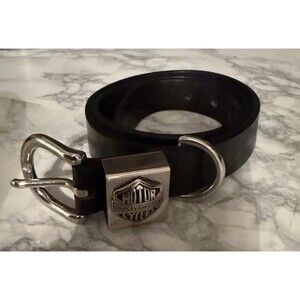 Harley-Davidson Genuine Leather Black Leather Belt, Women’s Size Large